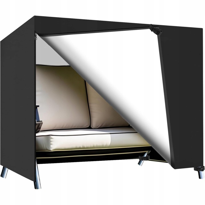 Ochranný kryt na záhradnú hojdačku 220×125×170 cm – vodotesná plachta Oxford 210D so zipsami a popruhmi