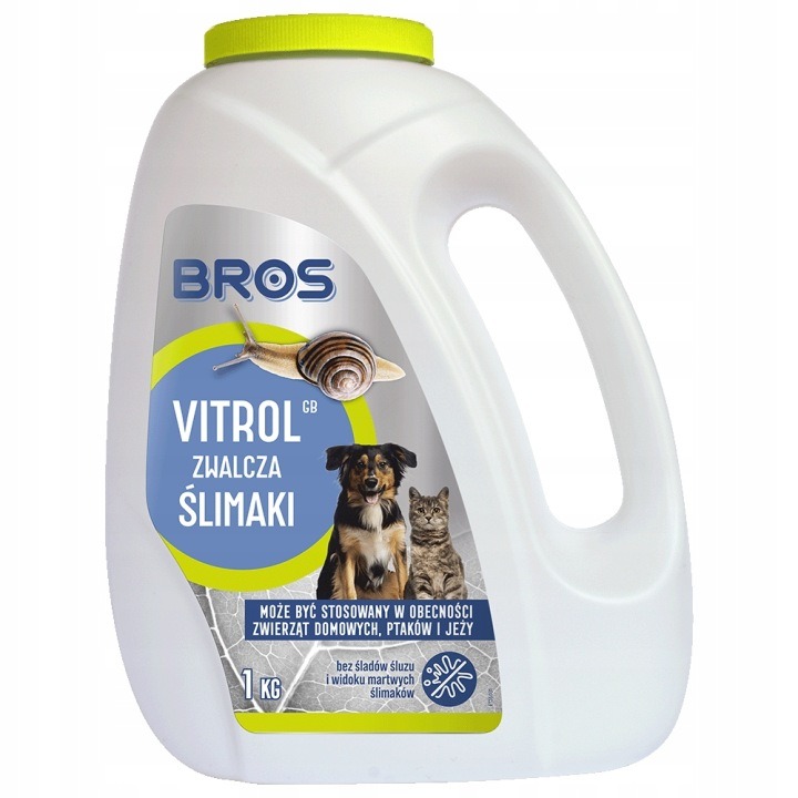 BROS Vitrol GB 1 kg – granulovaná návnada proti slimákom a ulitníkom, bezpečná pre zvieratá