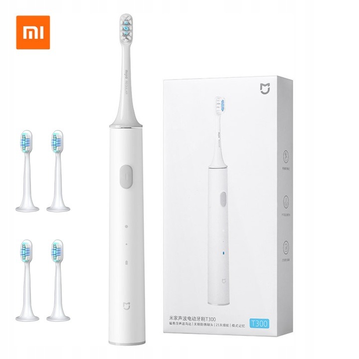 Xiaomi T300 sonická elektrická zubná kefka + 4 hlavice – magnetický motor, 31 000 ot./min, IPX7