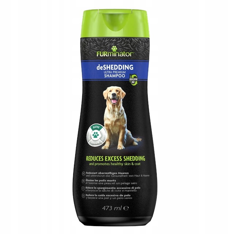 FURminator deShedding šampón pre psov 473 ml – šampón na redukciu pĺznutia a starostlivosť o srsť