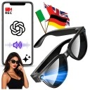 KAPSELL AI inteligentné okuliare s kamerou 8 Mpx, ChatGPT, LIVE preklad 139 jazykov, Wi-Fi, Bluetooth, IP65