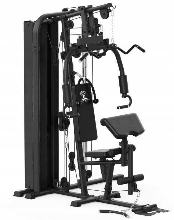 2-stanicový posilňovací atlas Atlas Sport 204, záťažový blok 80 kg, bočný leg press a kladky