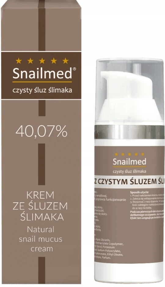 Snailmed omladzujúci modelovací krém 30 ml – slimačí sliz 40,07 %, kyselina hyalurónová a Totarol