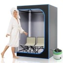 SereneLife dvojmiestna domáca parná sauna 1600 W, do 50 °C, 2 skladacie stoličky a diaľkové ovládanie