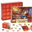 Puzzle adventný kalendár 1008 dielikov – 24 krabičiek po 42 dielikov, vianočné puzzle pre celú rodinu