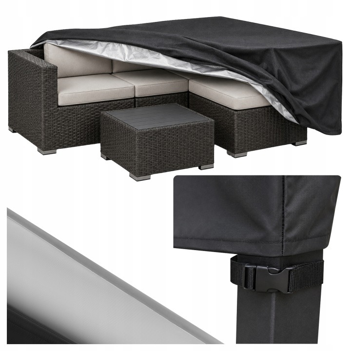 Gardlov ochranný kryt na záhradný nábytok 205 × 160 × 70 cm XXL – vodeodolná plachta s UV ochranou a puzdrom