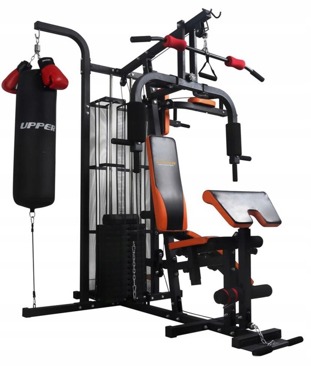 4-stanicový posilňovací atlas Atlas Sport AS05 BOX 48, záťaž 65 kg, lavica a boxovacie vrece