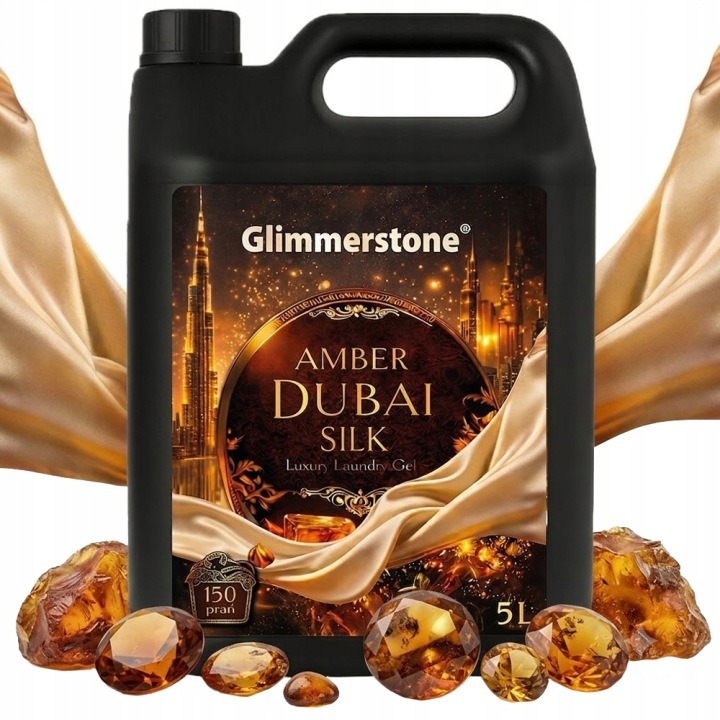 Glimmerstone univerzálny prací gél Amber Dubai Silk 5 l – 150 praní, luxusná vôňa a účinné odstránenie škvŕn