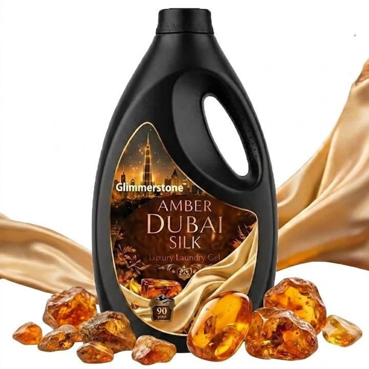 Glimmerstone univerzálny prací gél Amber Dubai Silk 3 l – 100 praní, ochrana farieb a luxusná vôňa