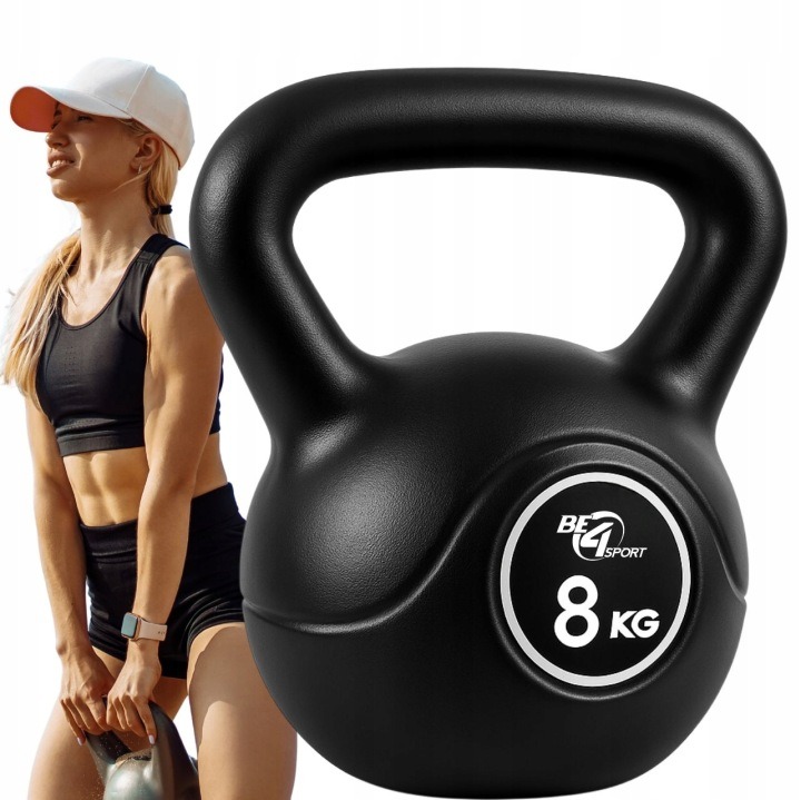 Kettlebell závažie 8 kg s rukoväťou na fitness a silový tréning