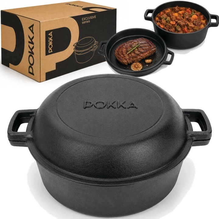 Liatinový hrniec s pokrievkou 26cm panvica pekáč 5l pokka indukčná plynová