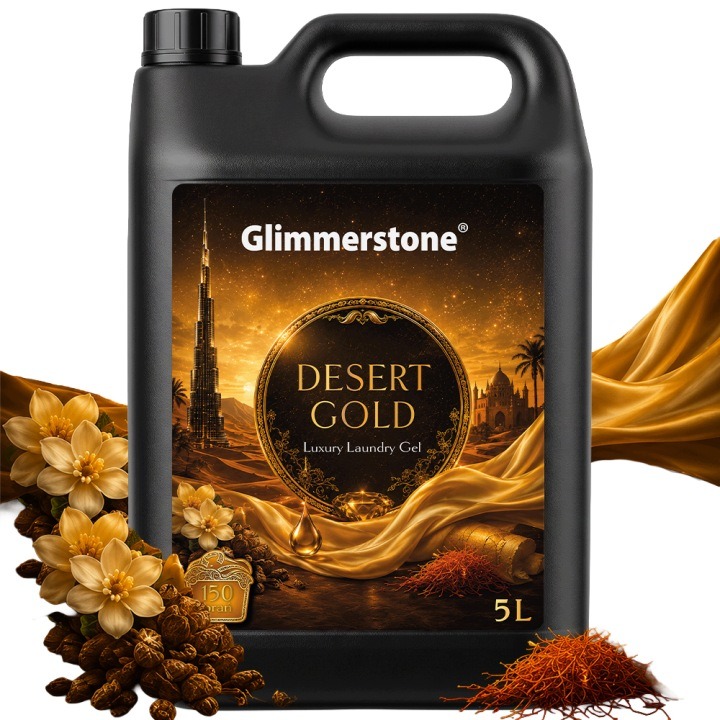 Glimmerstone univerzálny prací gél Desert Gold 5 l – 150 praní, luxusná vôňa púštneho zlata a ochrana tkanín