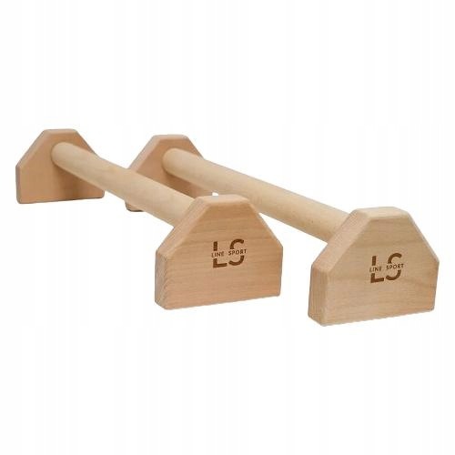 Line Sport drevené paralety na kliky 50 × 12,5 × 10 cm, nosnosť 220 kg, 2 ks