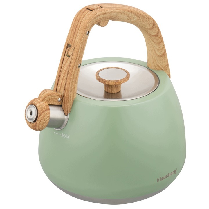 Kanvica s píšťalkou 2,5L KLAUSBERG KB-9039 Indukčná plynová drevená
