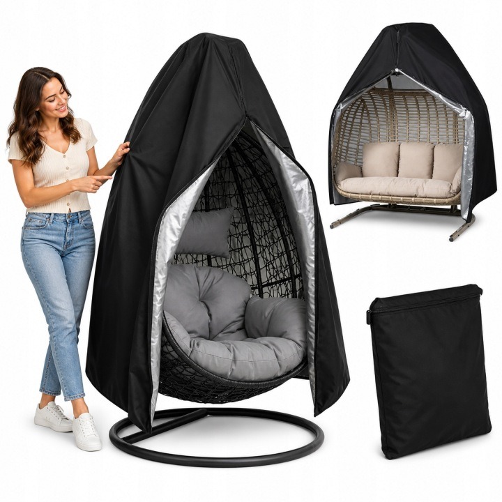 LAZYhome ochranný kryt na záhradné kreslo Cocoon 115×115×190 cm – vodeodolný polyesterový poťah
