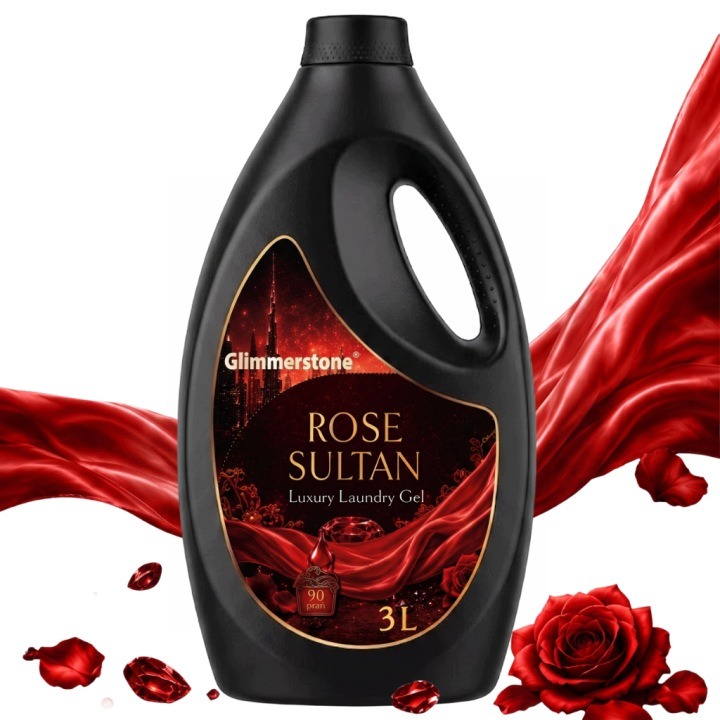 Glimmerstone univerzálny prací gél Rose Sultan 3 l – 100 praní, luxusná vôňa ruží a ochrana tkanín