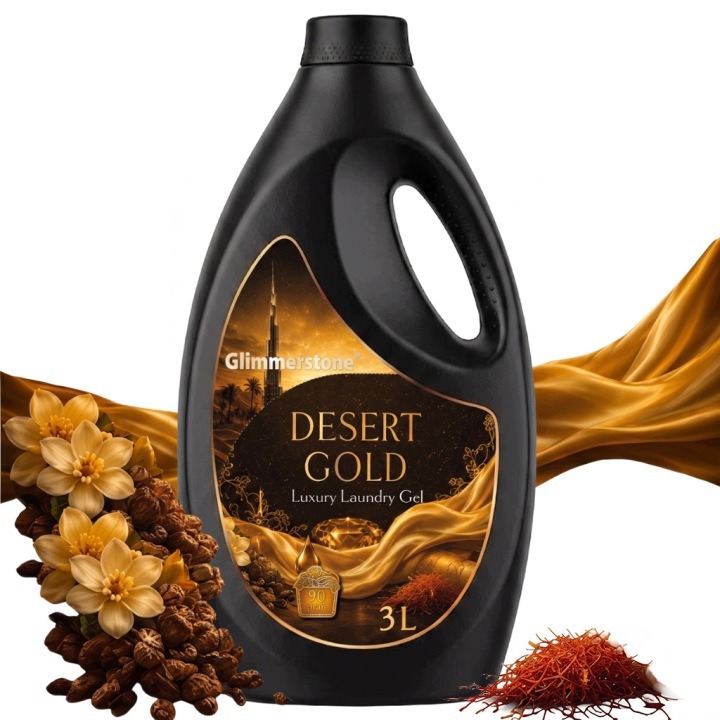 Glimmerstone univerzálny prací gél Desert Gold 3 l – 100 praní, luxusná vôňa púštneho zlata a ochrana tkanín