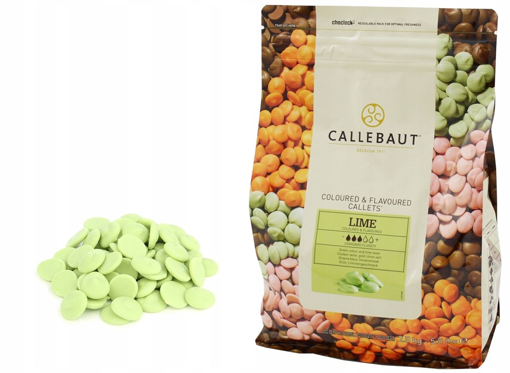 Callebaut Lemon Callets citrónová zelená čokoláda 2,5 kg