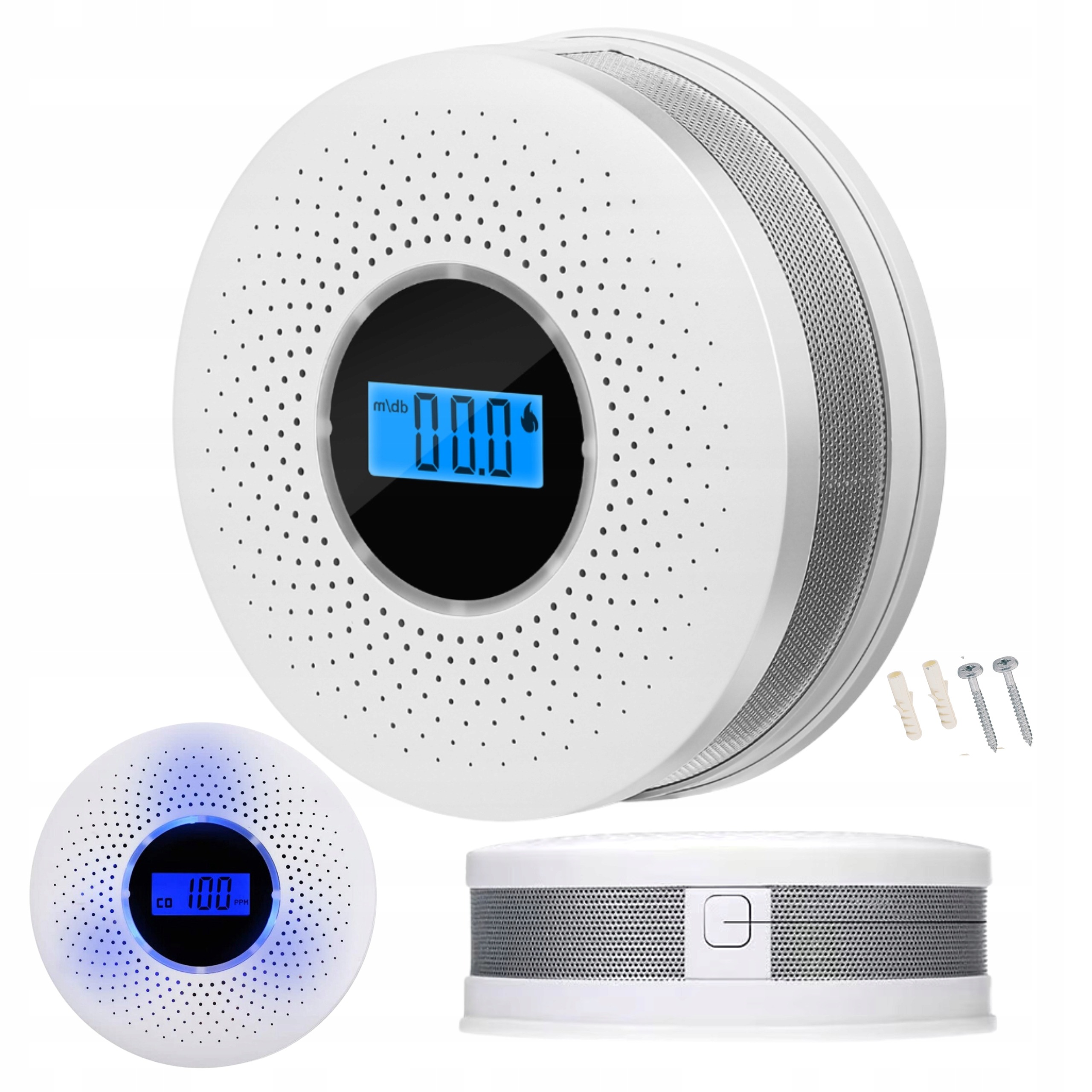 Bezdrôtový detektor oxidu uhoľnatého CO a dymu 2v1 – LCD displej, alarm 85 dB, CE certifikovaný