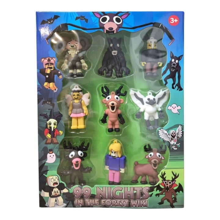 Sada figúrok jeleňov 99 nocí v lese noci v lese 9 ks roblox 6 cm