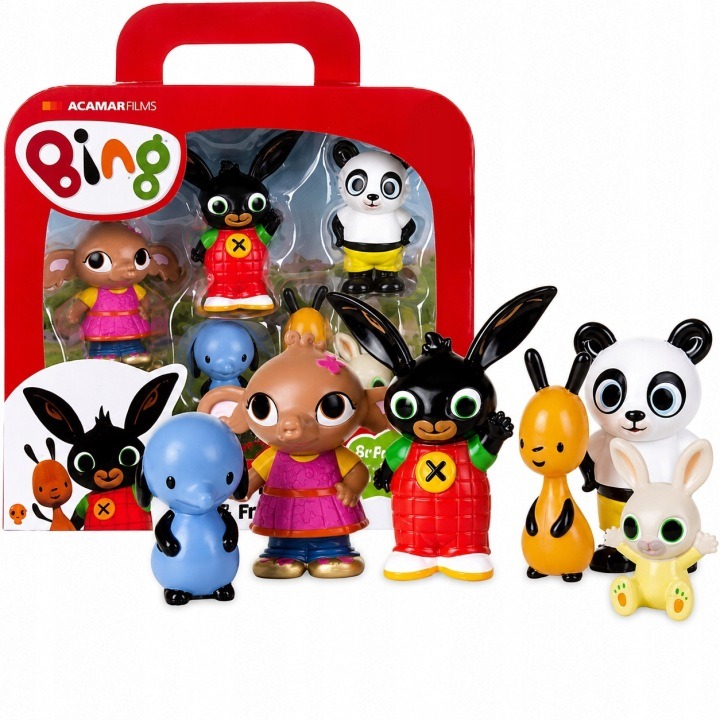 BING AND FRIENDS sada 6 figúrok Bing Sula Pando Flop Charlie Amma