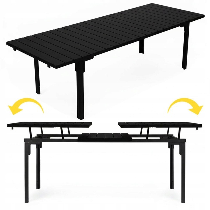Rozkladací záhradný stôl MultiGarden 180–240 cm – HDPE doska s oceľovou konštrukciou pre 12 osôb