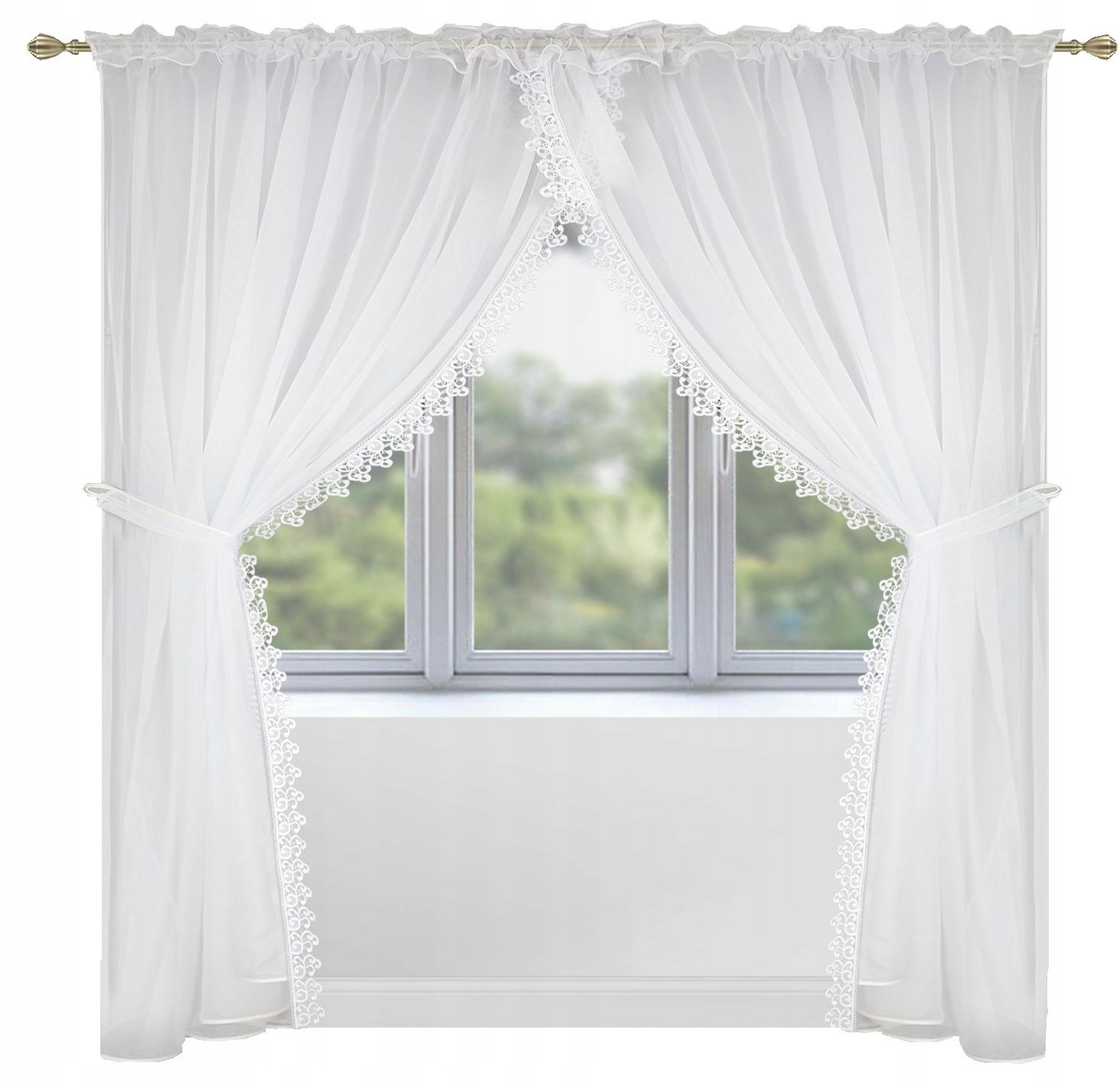 Hotová záclona VERONA 400x250 cm s riasiacou páskou SMOK – elegantná voálová záclona do obývačky a spálne