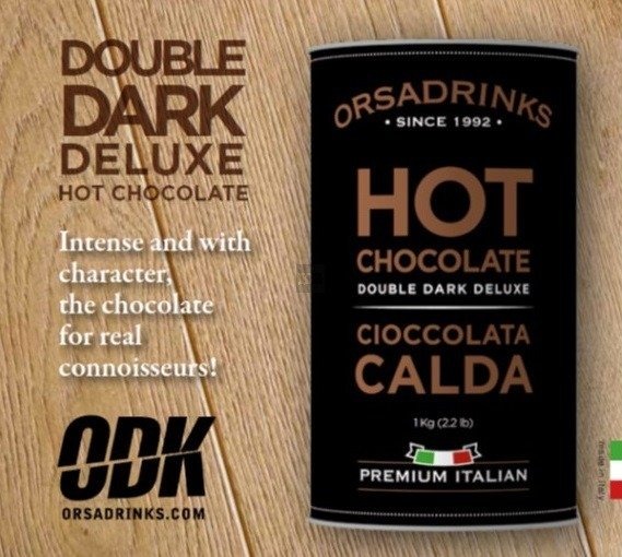 ODK Double Dark Deluxe horúca čokoláda na pitie 40 % kakaa 1 kg