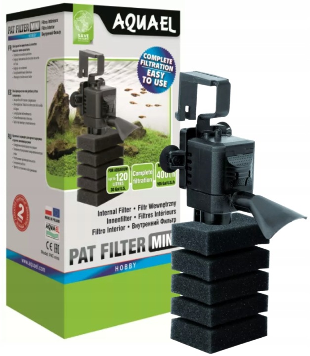 Aquael PAT MINI 450 l/h 4,5W | vnútorný filter pre akvárium 10–120 l