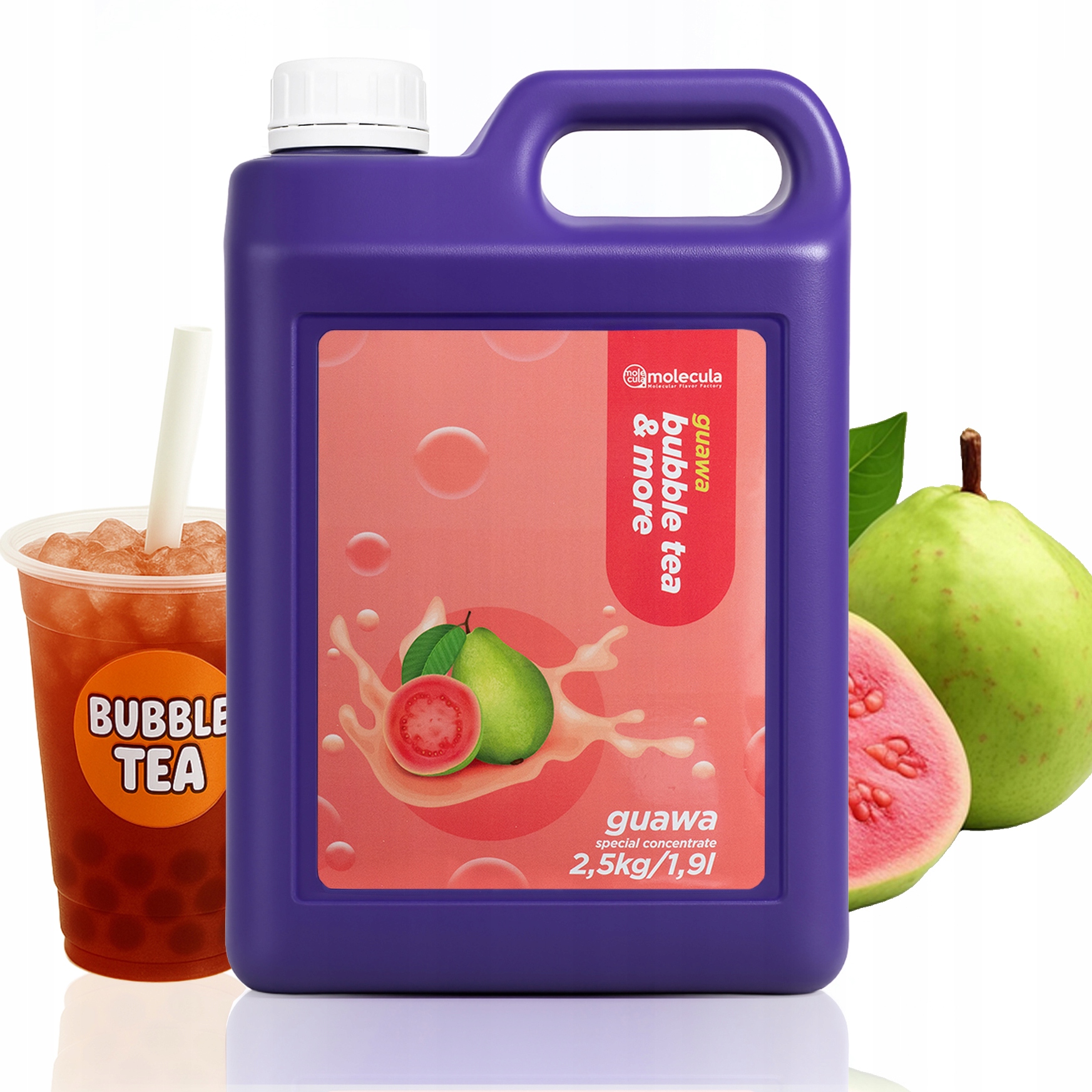 Molecula Bubble Tea sirup Guava 1900 ml (2,5 kg) | Koncentrát 1 : 10