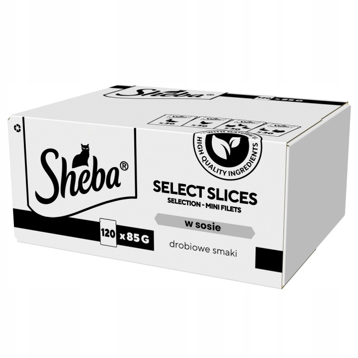 Sheba Fresh&Fine mokré krmivo pre mačky 120x85 g, hydinové príchute