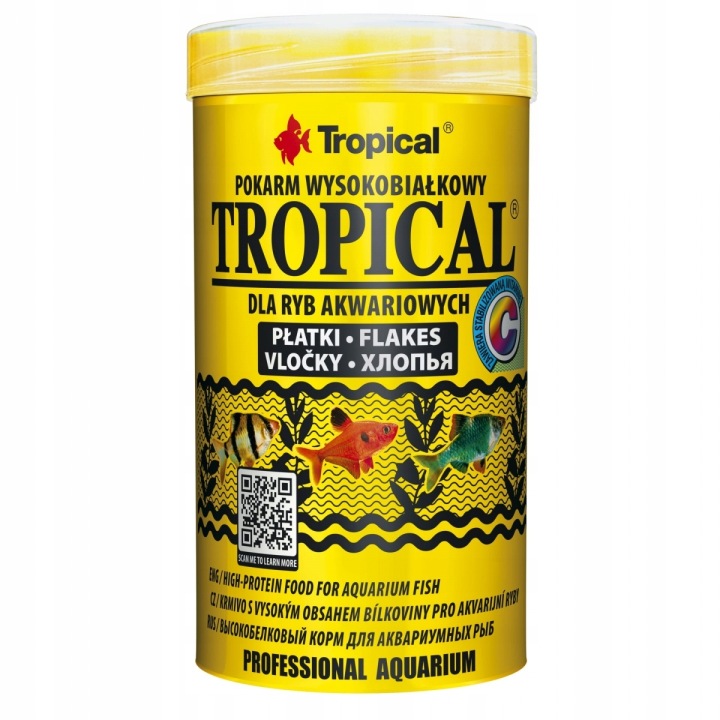 Tropical krmivo pre ryby 200 g | vločky 1000 ml, vysoký proteín, vitamín C