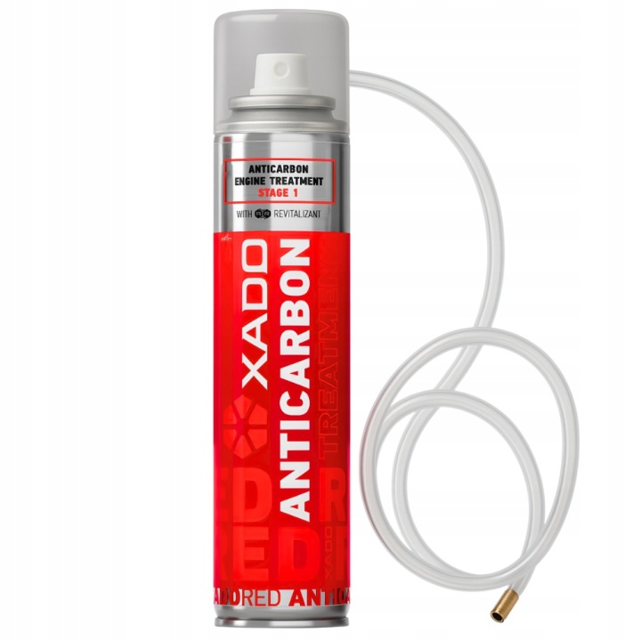 XADO RED Anticarbon 320 ml – účinne čistí uhlíkové usadeniny, obnovuje kompresiu, vhodný pre benzínové a naftové motory