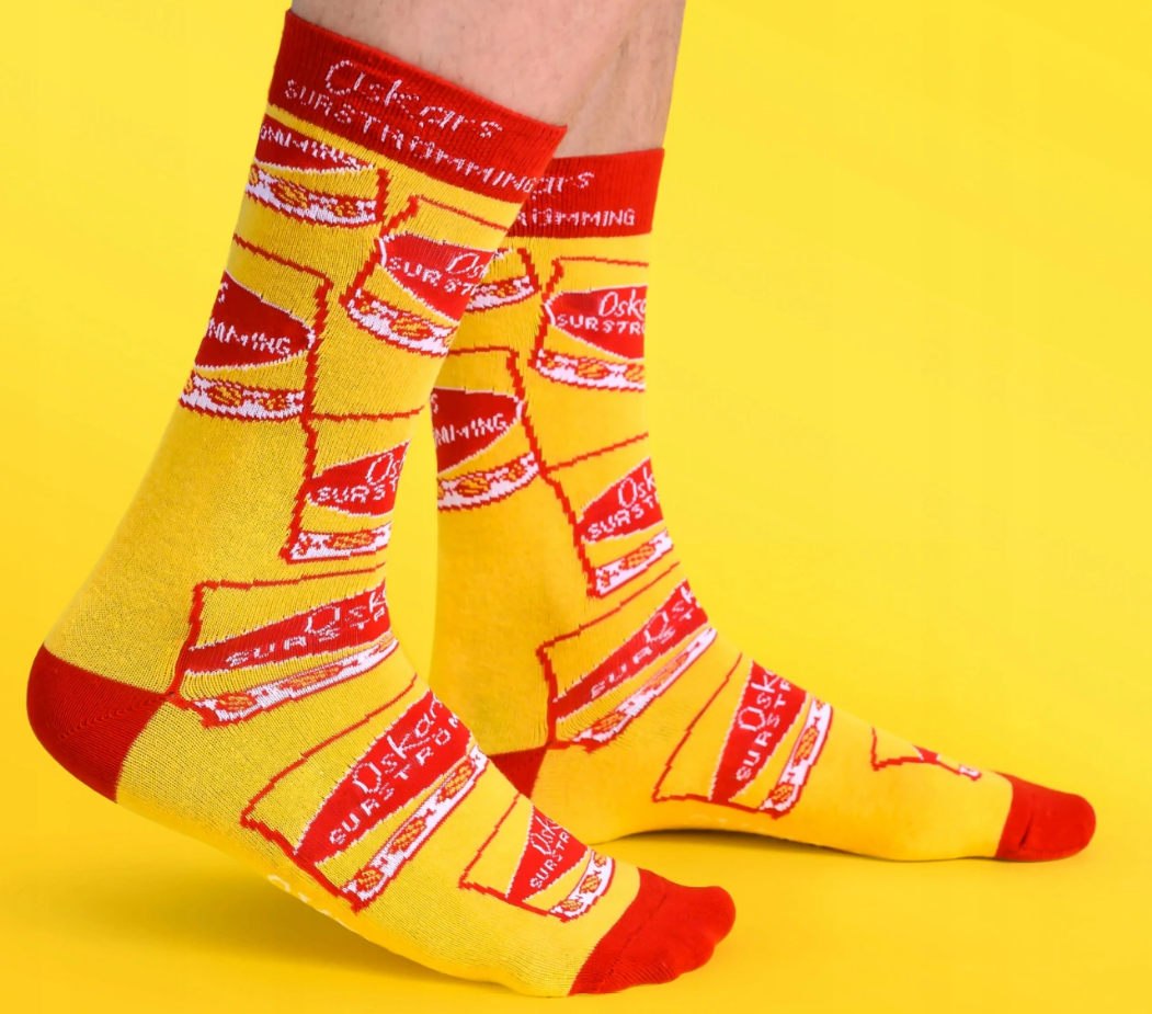 Surströmming Originálny darček ponožky - sleď zo Švédska Surströmming