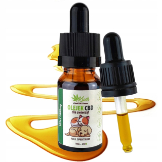 10% Kush CBD konopný olej pre psov a mačky, RAW Full Spectrum 10 ml