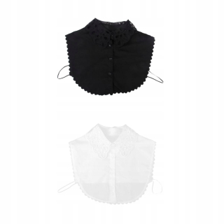 2pcs vyšívacie golier odnímateľné polovičné tričko