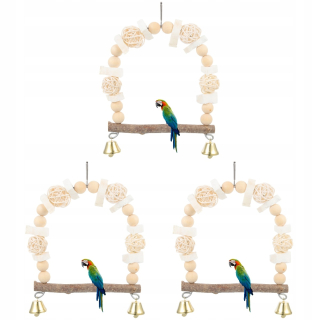 Hračky pre exotické vtáctvo - 3KS Bird Toy Hray Bird Bird Swing Stock stojan