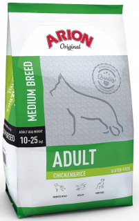 Suché krmivo pre psy granule - Arion Original Adult Stredné kurča 12 kg zadarmo!