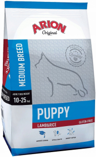 Suché krmivo pre psy granule - Arion Original Puppy Médium jahňacie 12 kg zadarmo