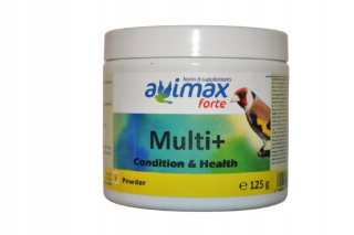 Vitamíny pre exotické vtáctvo - Avimax Forte multi+ 125G vitamíny pre stav