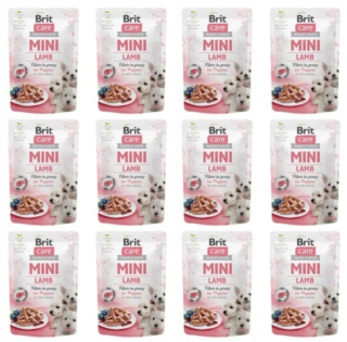 Konzervy mokré krmivo pre psa - Brit Care Mini Puppy Lamb 12x85g vrecká