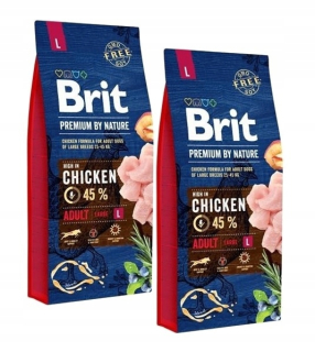 Suché krmivo pre psy granule - Prémia brit od prírody dospelý veľký 2x 15 kg
