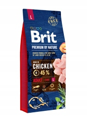 Suché krmivo pre psy granule - Brit prémium od prírody dospelý veľký L 15 kg karma