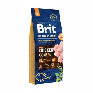 Suché krmivo pre psy granule - Prémia brit od prírody dospelé stredné kurča 15 kg