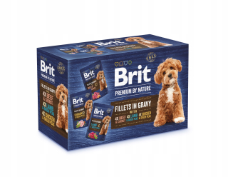 BRIT PREMIUM BY NATURE PSA VRECKO 12x85g OMÁČKOVÉ FILETKY MULTIBAL