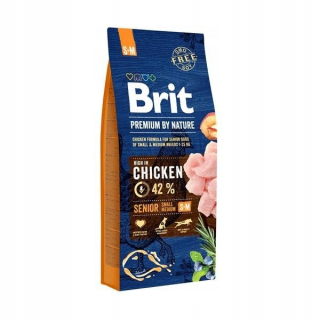 Suché krmivo pre psy granule - Prémia brit od Nature Senior Malé kuracie mäso 15 kg
