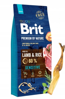 Suché krmivo pre psy granule - Prémia brit prémiu od prírody citlivej na jahňacie 15 kg propagácia