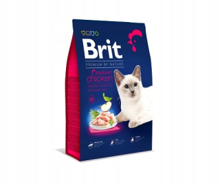 BRIT STERILIZED suché krmivo pre mačky Kurča 8kg