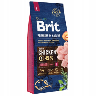 Suché krmivo pre psy granule - Brit Premium l Veľký junior 15 kg