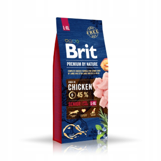 Suché krmivo pre psy granule - Brit Premium Nature Senior Veľké plemeno L XL 15 kg